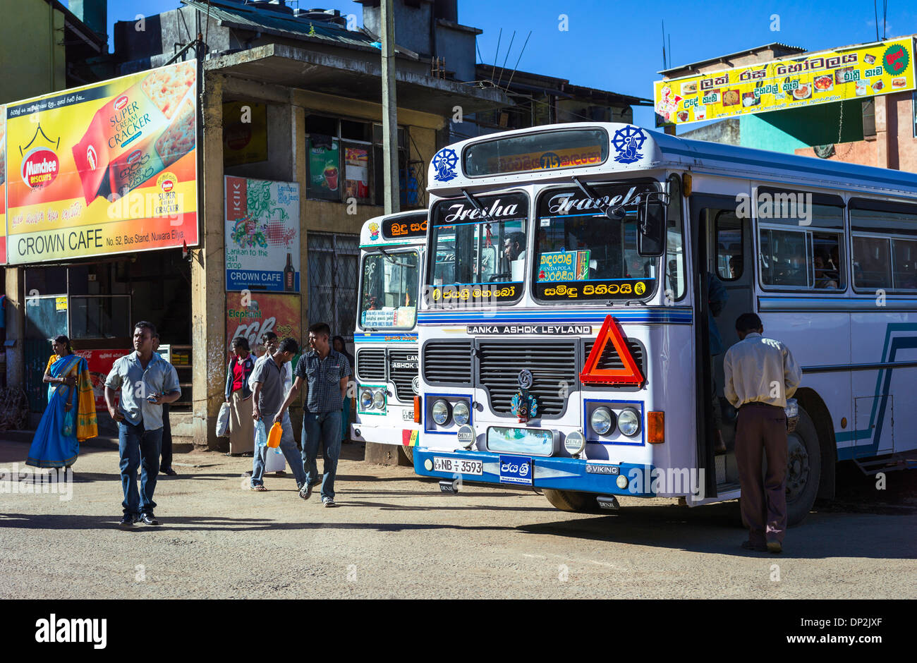 Asien Sri Lanka, Nuwara Eliya, Menschen vor Ort in der Busbahnhof Stockfoto