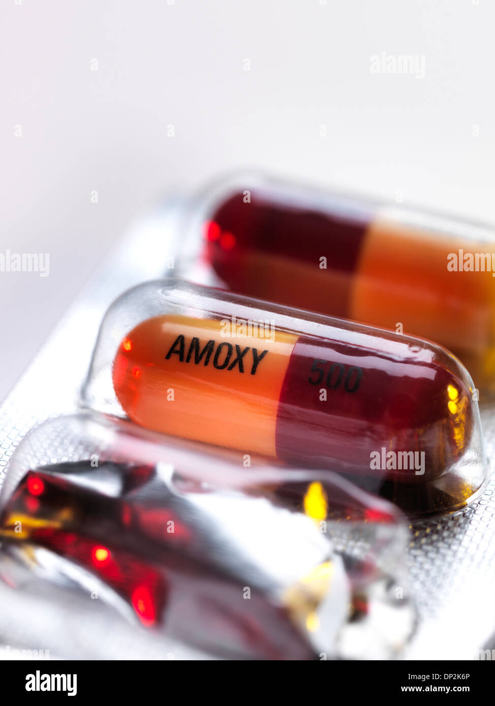Amoxicillin Antibiotika Medikament Kapseln Stockfoto