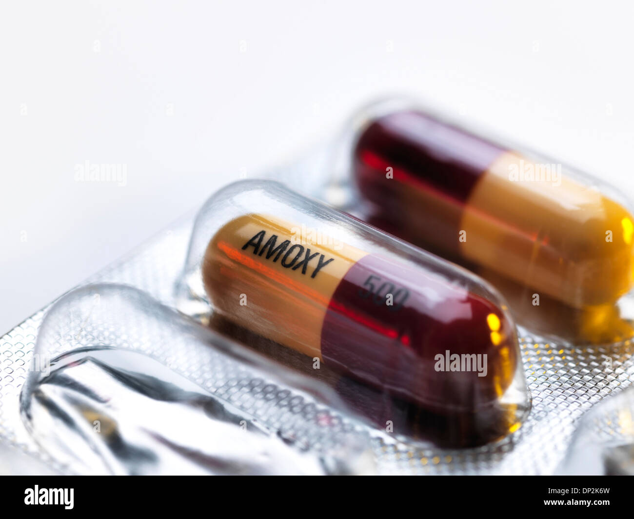 Amoxicillin Antibiotika Medikament Kapseln Stockfoto