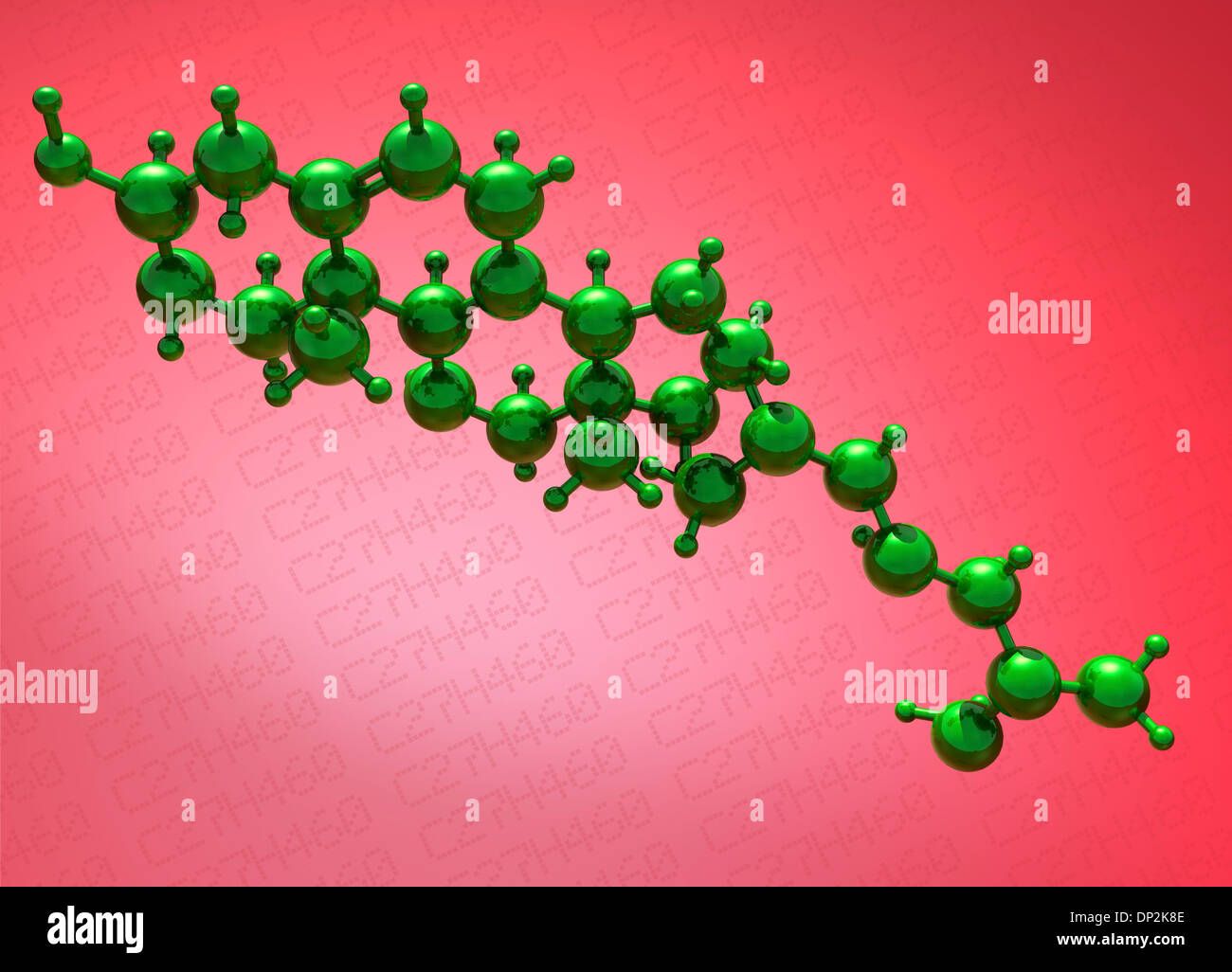 Cholesterin-Moleküls Stockfoto