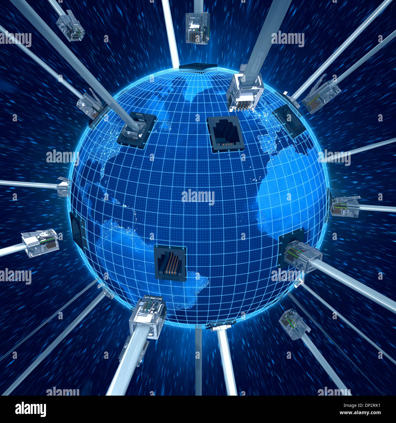 Globale Konnektivität, artwork Stockfoto