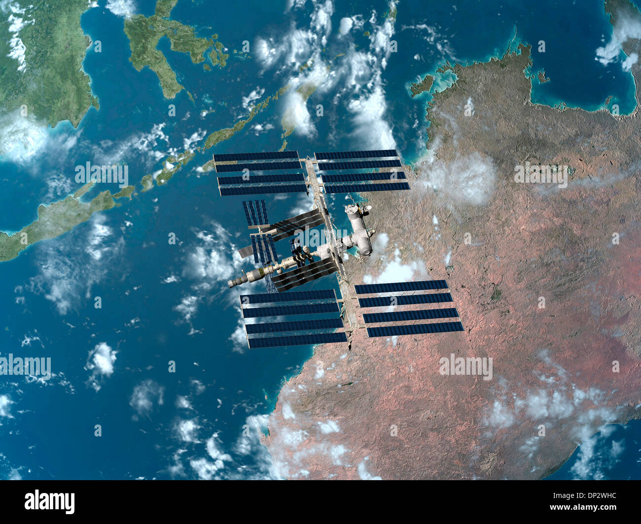 Internationale Raumstation, artwork Stockfoto