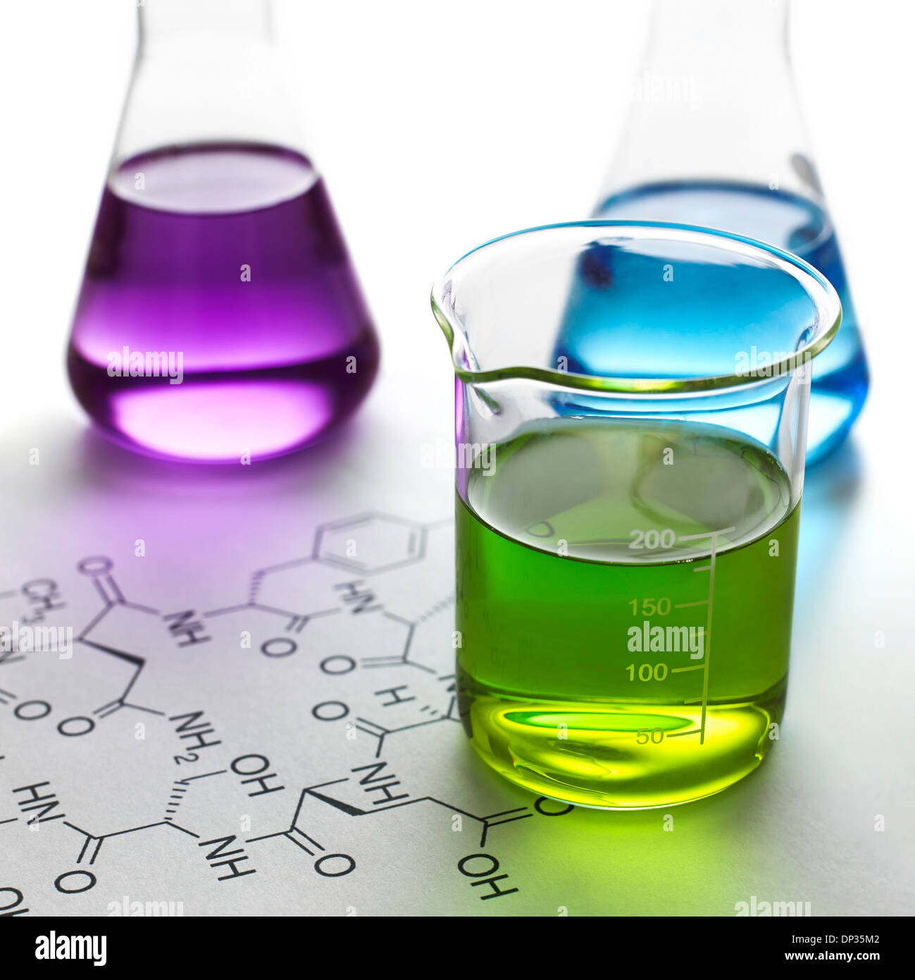 Chemische Forschung, Konzeptbild Stockfoto