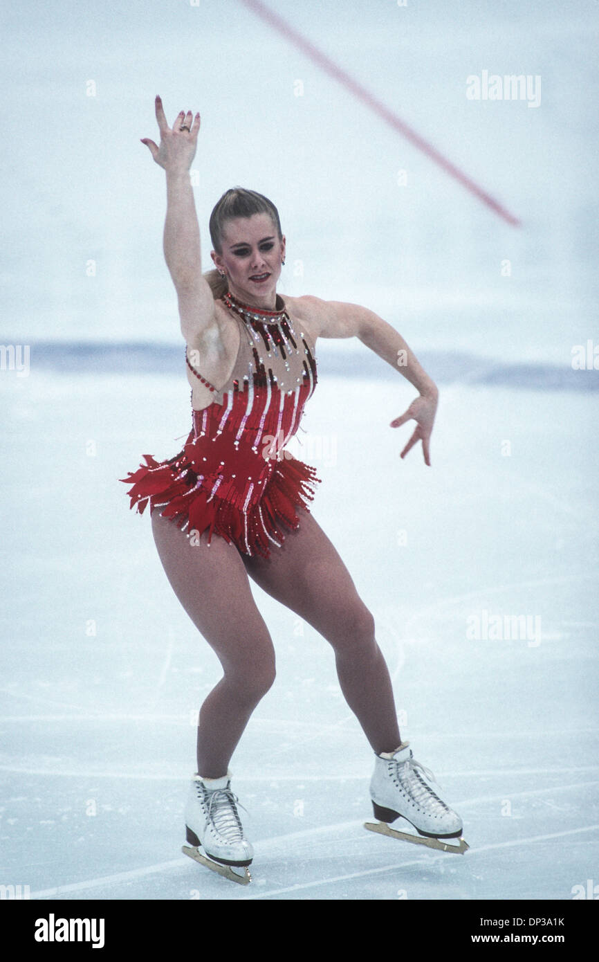 Tonya Harding Usa Im Wettbewerb Bei Den Olympischen Winterspielen 1994 Stockfotografie Alamy