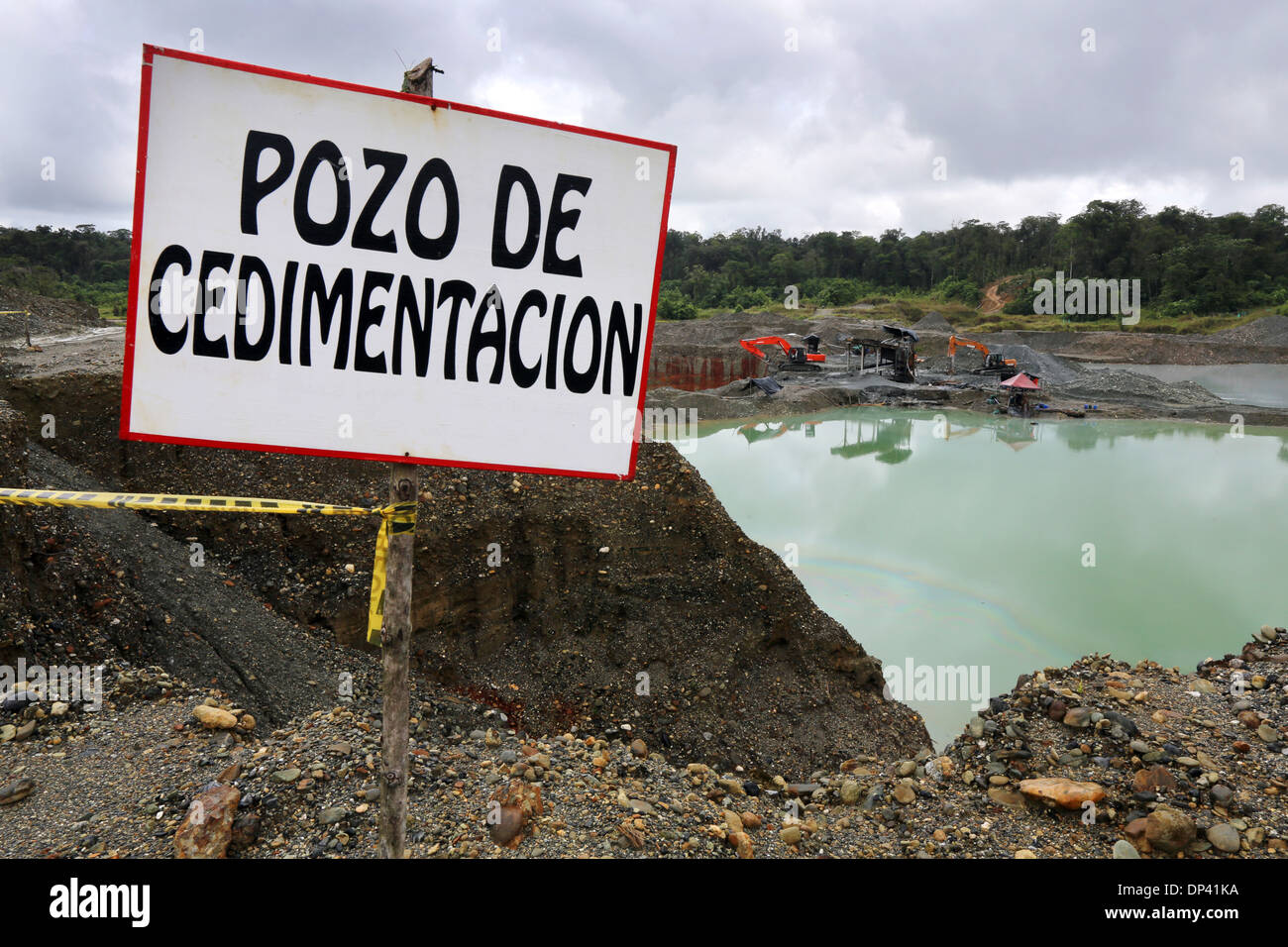 Kommerzielle Tagebau Goldmine Martinez, Chocó Privince, Columbia Stockfoto