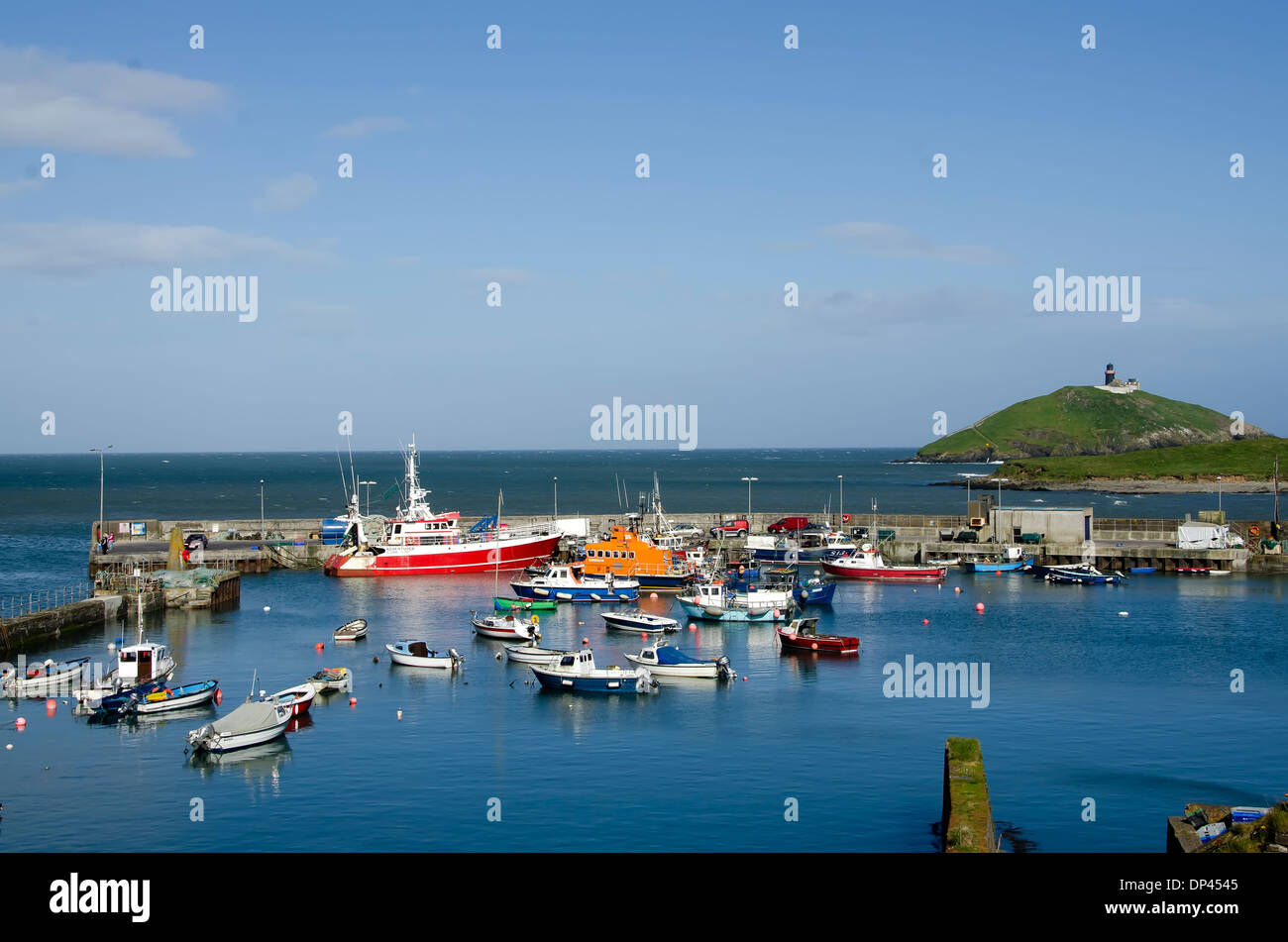 Ballycotton Hafen, Ballycotton Marina, bunten Booten, County Cork, Irland Stockfoto