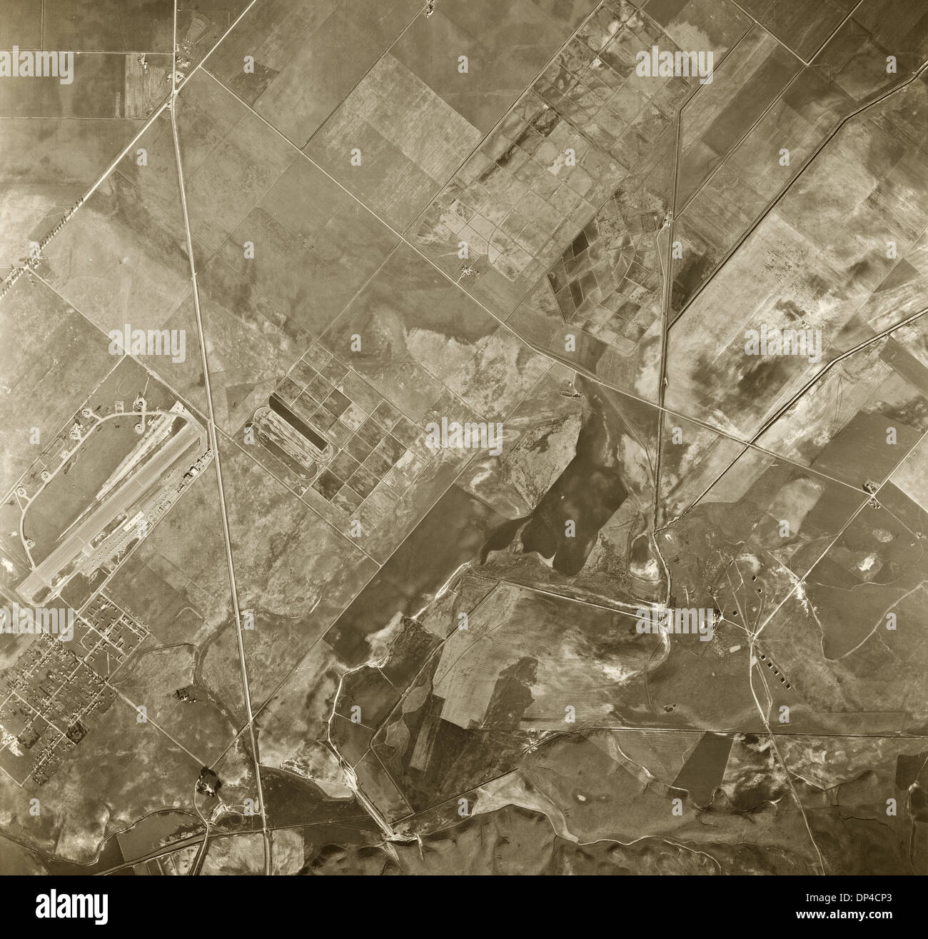 historische Luftaufnahme Irvine, Kalifornien, 1947 Stockfoto