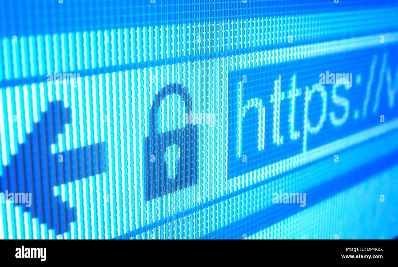 Sichere Webseite Stockfoto
