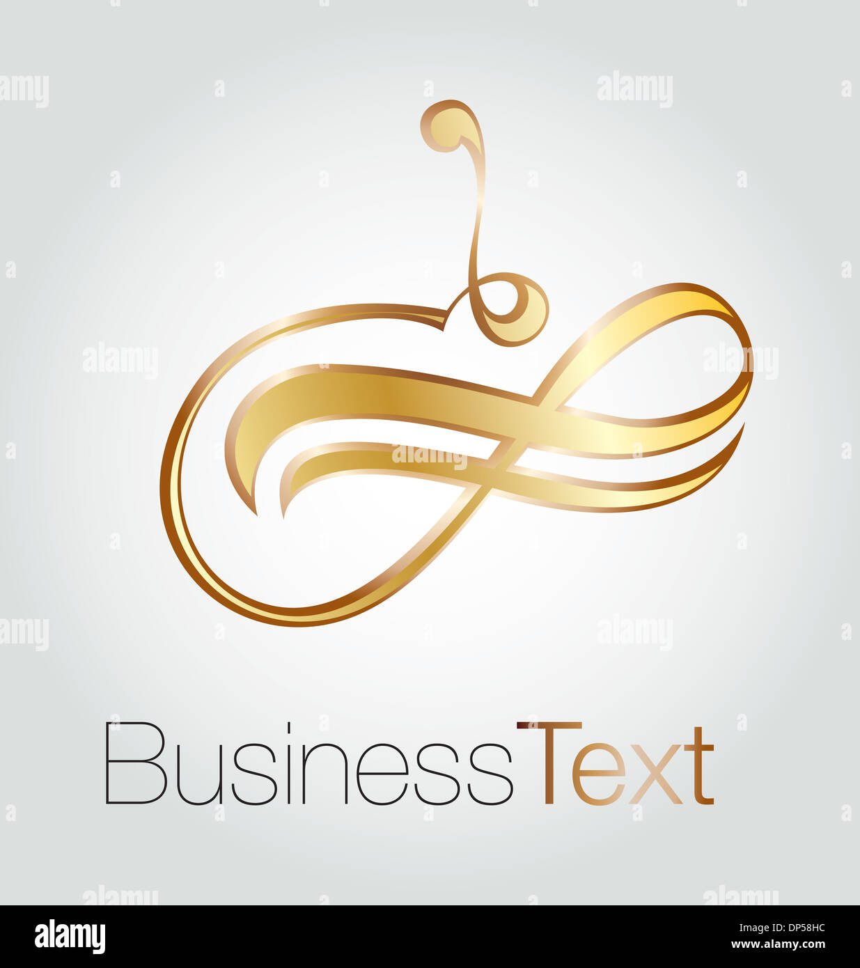 Abstrakte corporate Emblem Design mit goldenen Spirale symbol Stockfoto