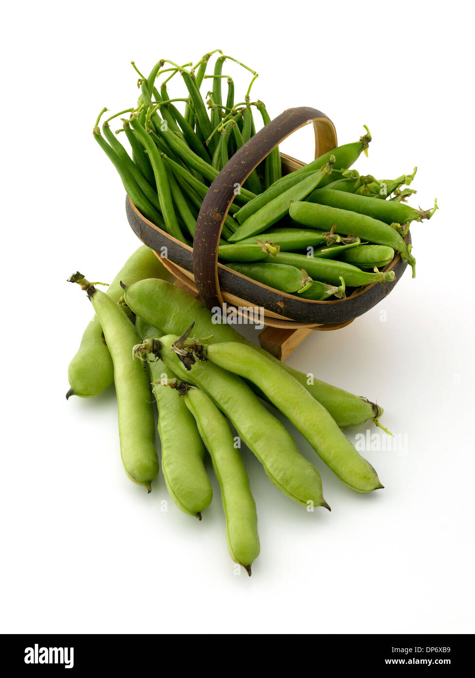 Erbsen und Bohnen Stockfoto