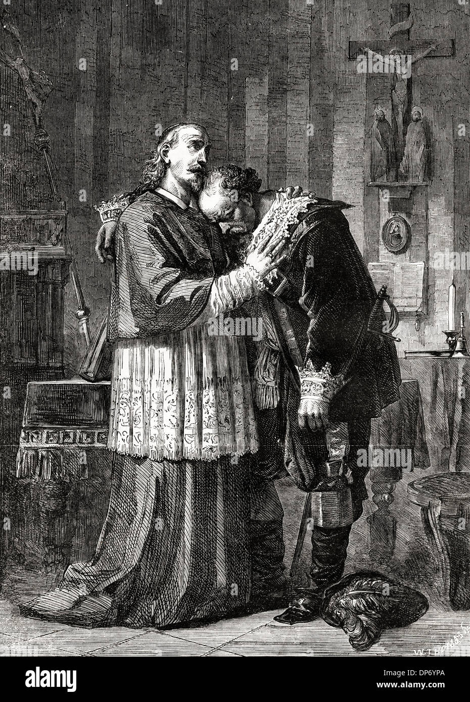 L'INNOMINATO des italienischen Künstlers Alessandro Guardassoni (1819-1888) von Bologna gemalt. Viktorianischen Holzschnitt, Kupferstich, ca. 1862 Stockfoto
