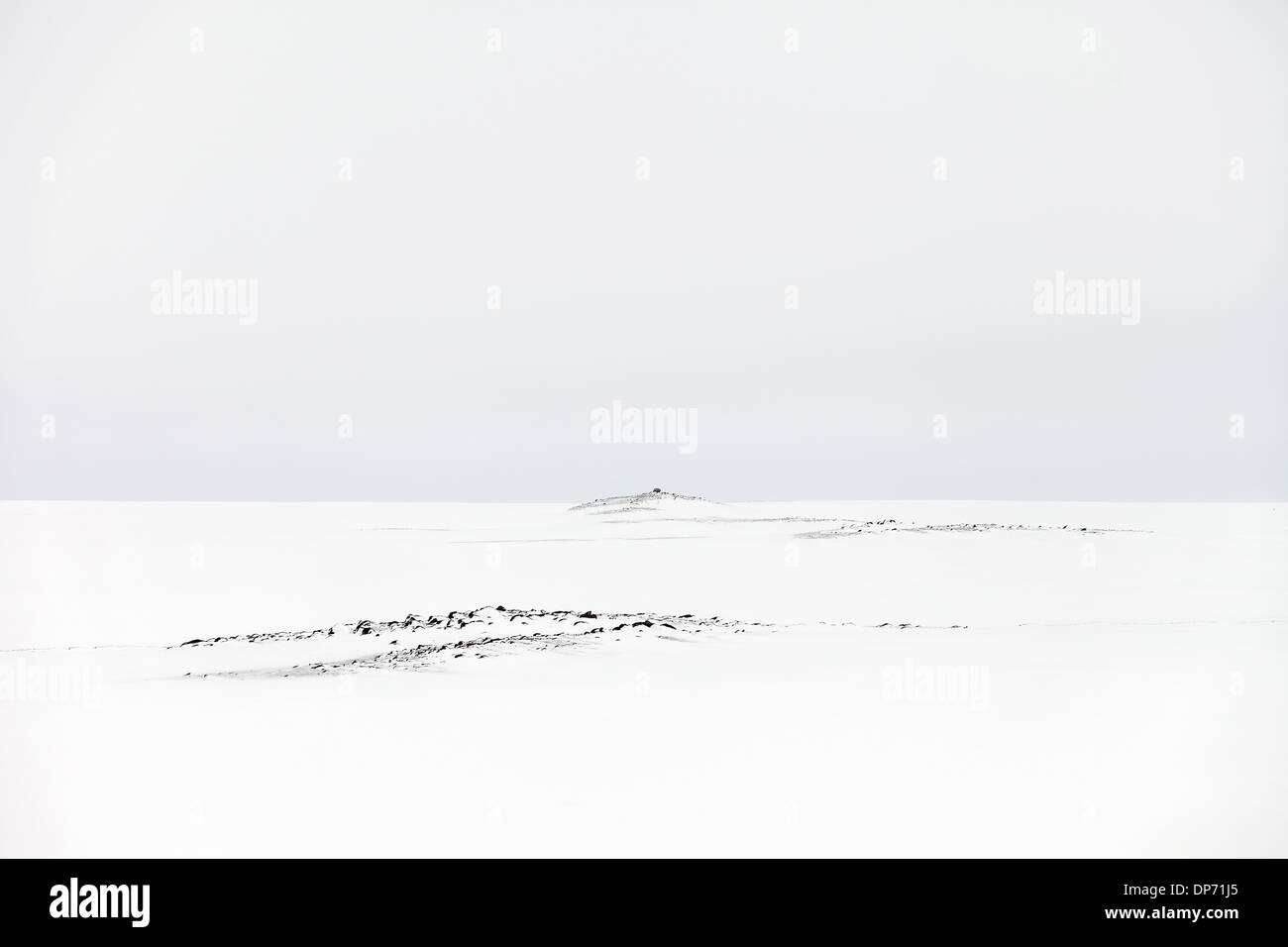 Winter in Ost-Island Stockfoto