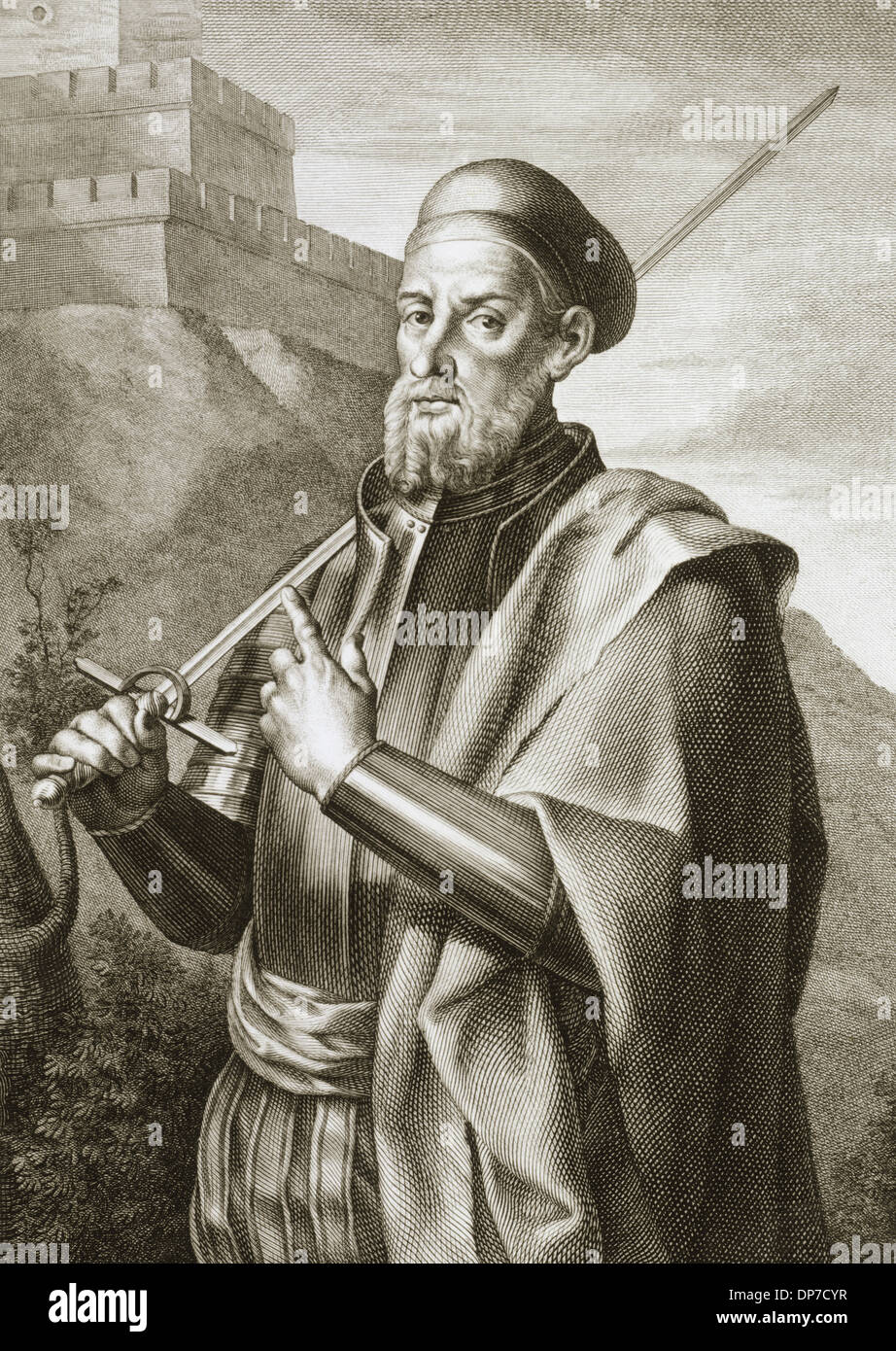 Diego García de Paredes (1468-1533). Spanischer Militär. Gravur. Stockfoto