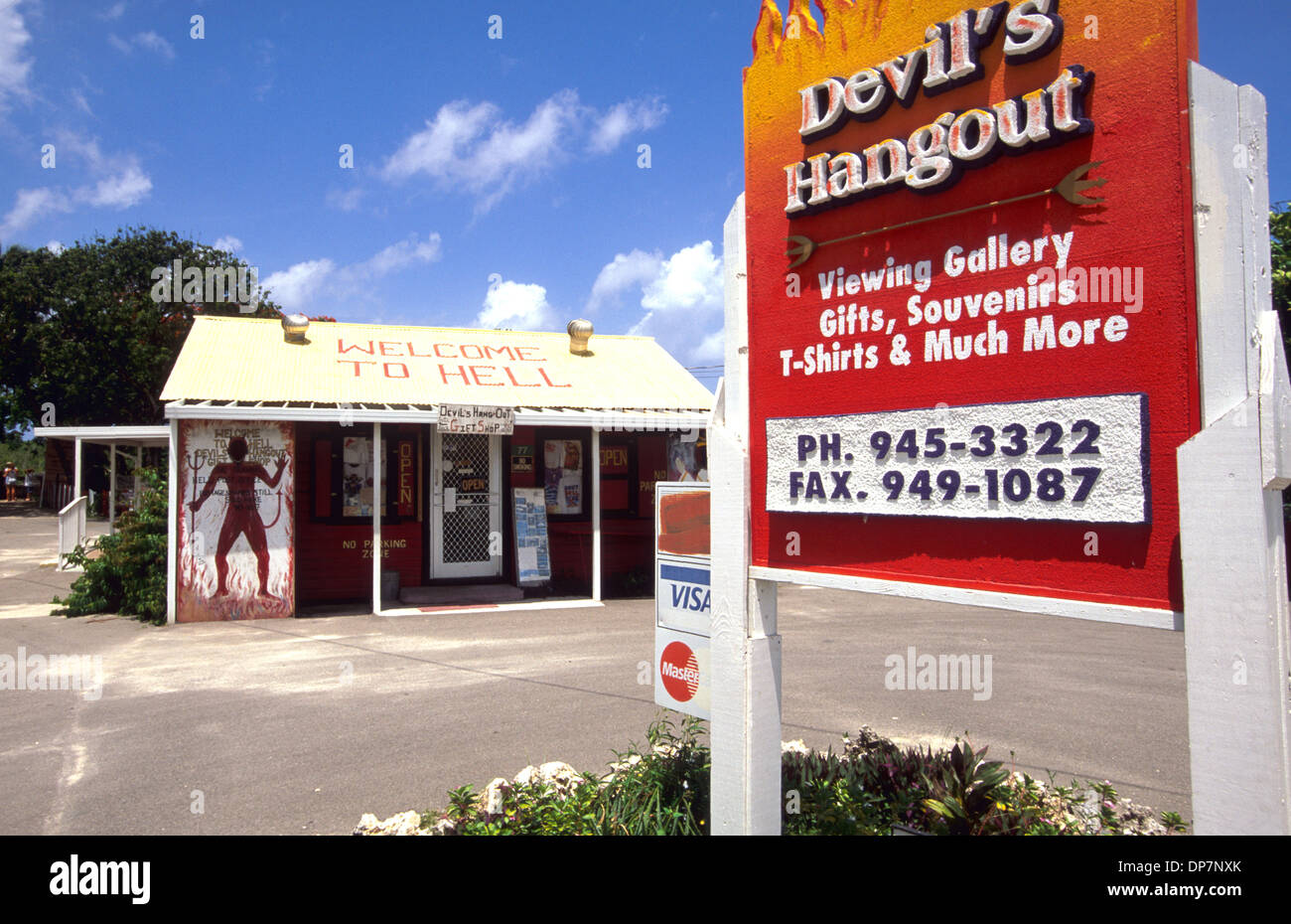 Hölle Postamt (jetzt ein Geschenk-Shop des Teufels Hangout genannt) Hölle, Grand Cayman, BWI Stockfoto