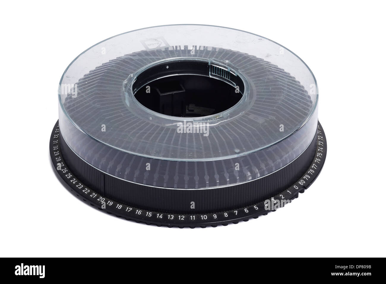 Kodak-Karussell Kunststoff kreisförmige Einschubfachs für ein Dia-Projektor Stockfoto