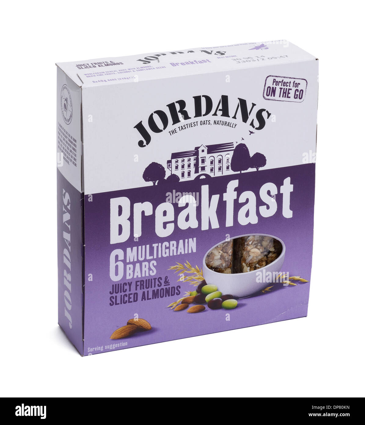 Schachtel mit Jordans Frühstück Müsliriegel Stockfoto