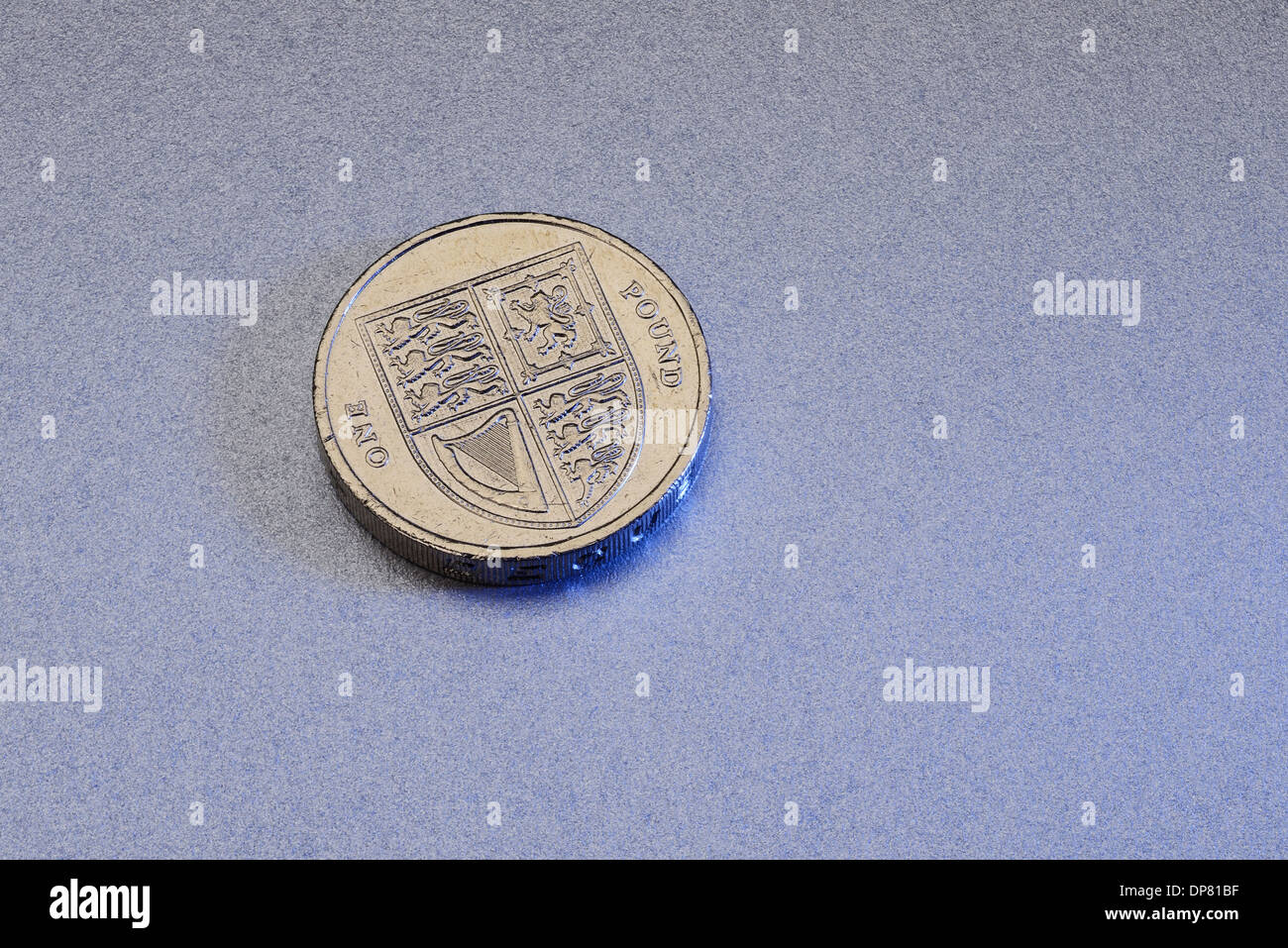Ein Pfund-Münze Stockfoto
