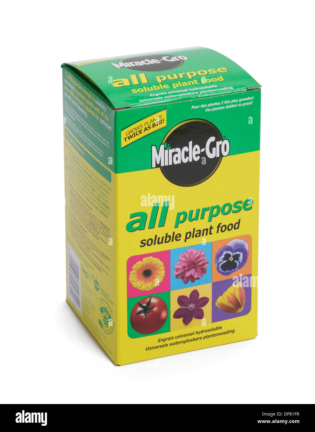 Box von Miracle-Gro löslichen pflanzlichen Lebensmitteln Stockfoto