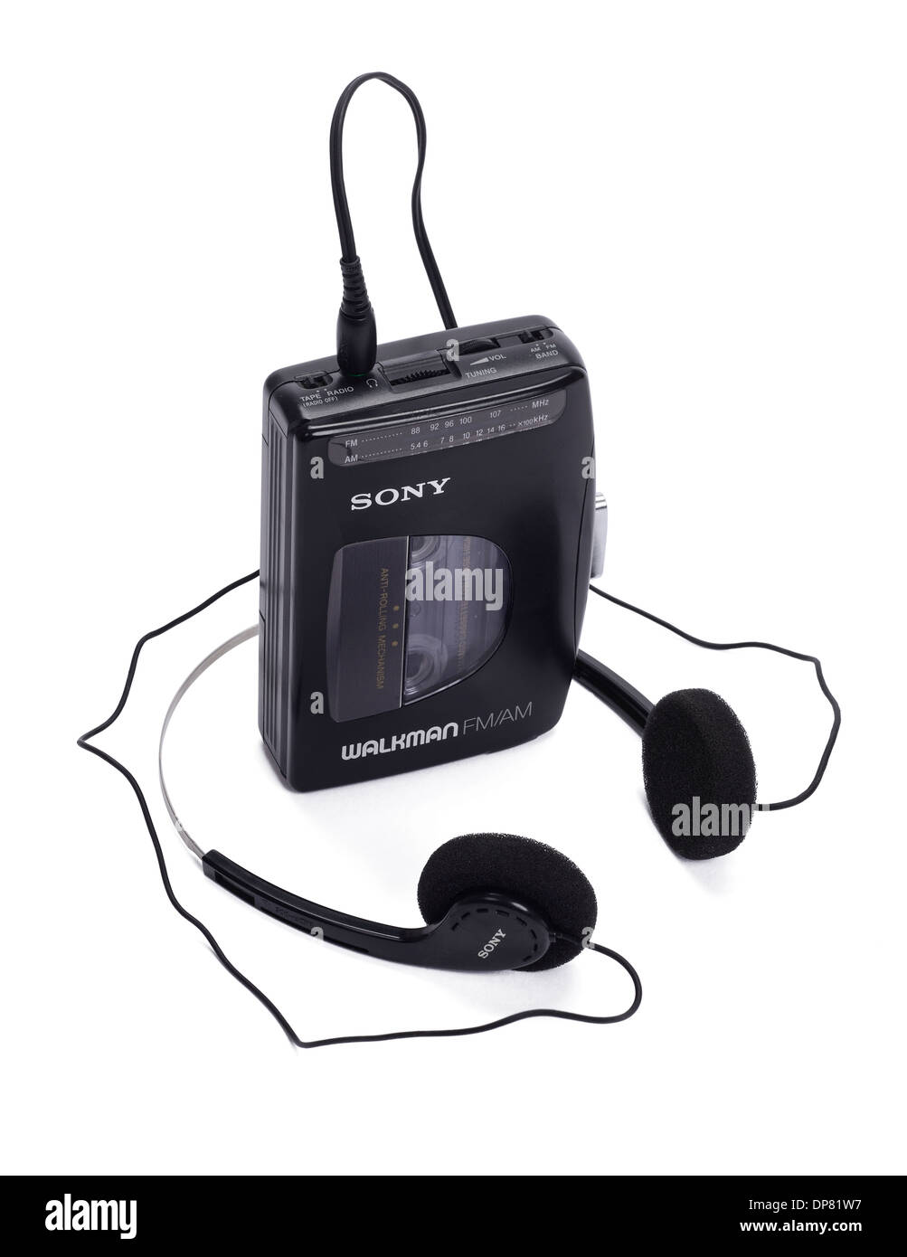 Sony Walkman persönliche Kassettenspieler und Radio aus den 80er Jahren Stockfoto