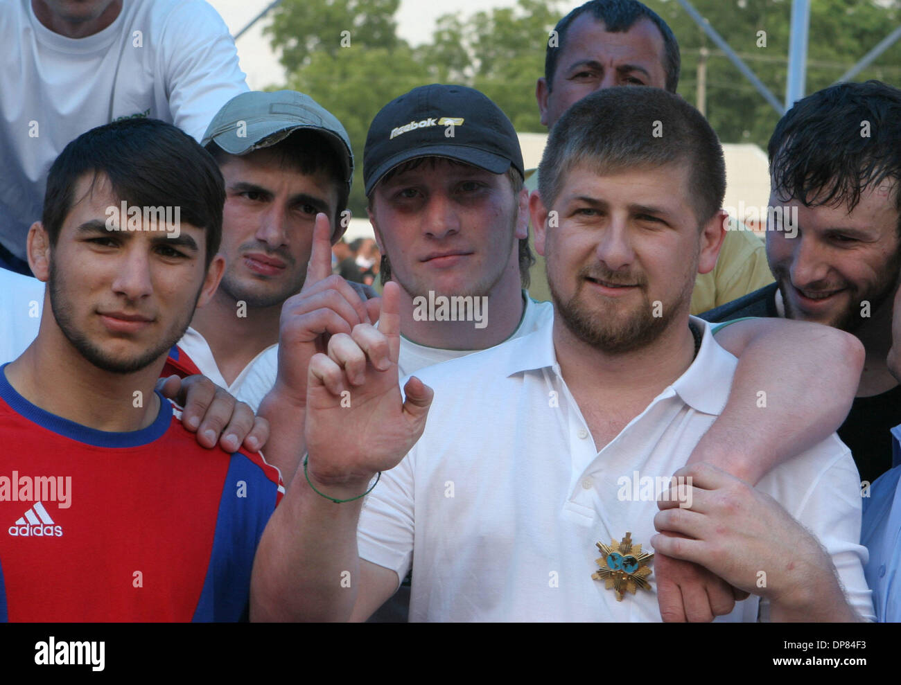 Tschetschenischer Premierminister Ramzan Kadyrov bei den Sportlern bei der Ringkampf zwischen Tschetschenien und uns Ringer. (Kredit-Bild: © PhotoXpress/ZUMA Press) Einschränkungen: Nord- und Südamerika Rechte nur! Stockfoto