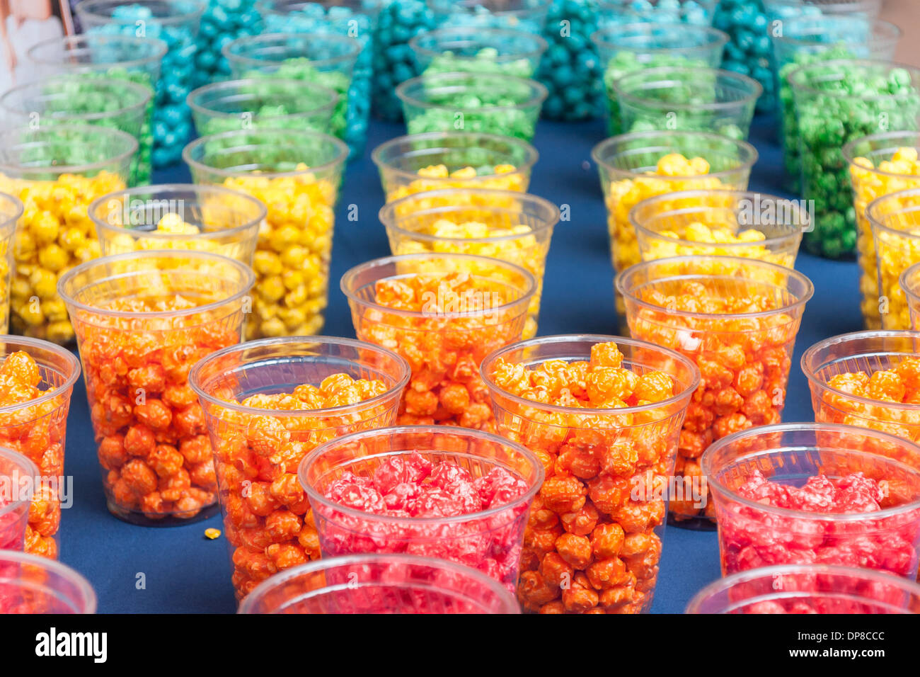 Bunte Pop Corn Stockfoto