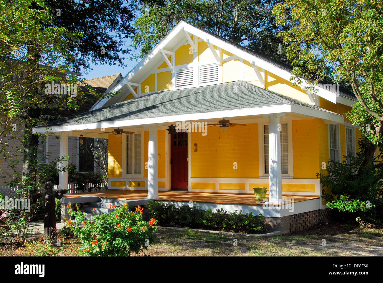 Architektonische Häuser in der Altstadt, Biloxi, Mississippi Stockfoto