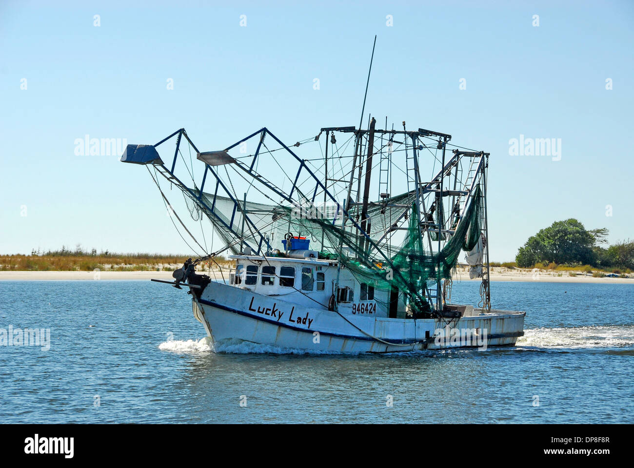 Krabbenkutter in Biloxi, Mississippi Stockfoto