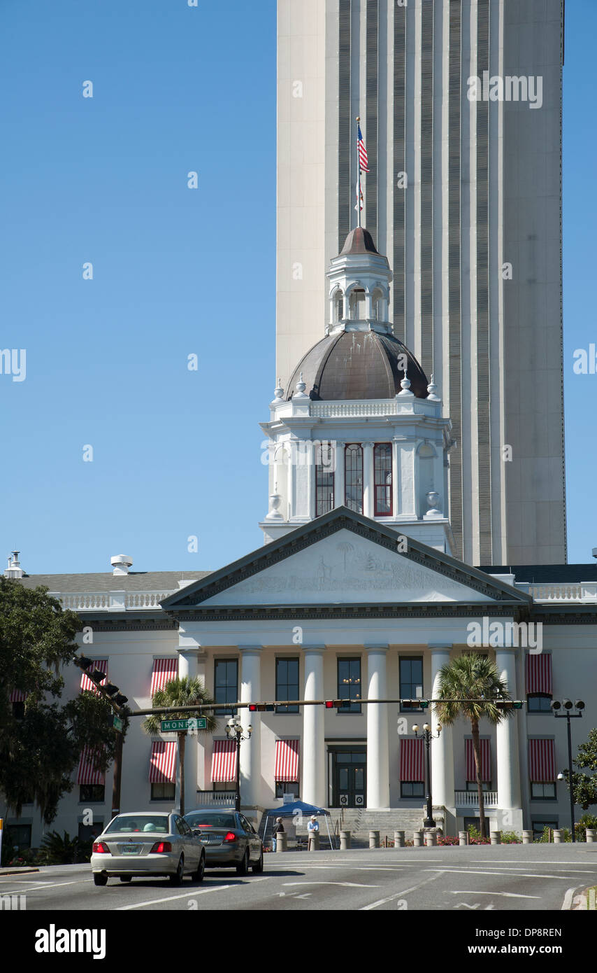 Historische Gebäude in Capitol Tallahassee Florida USA Stockfoto