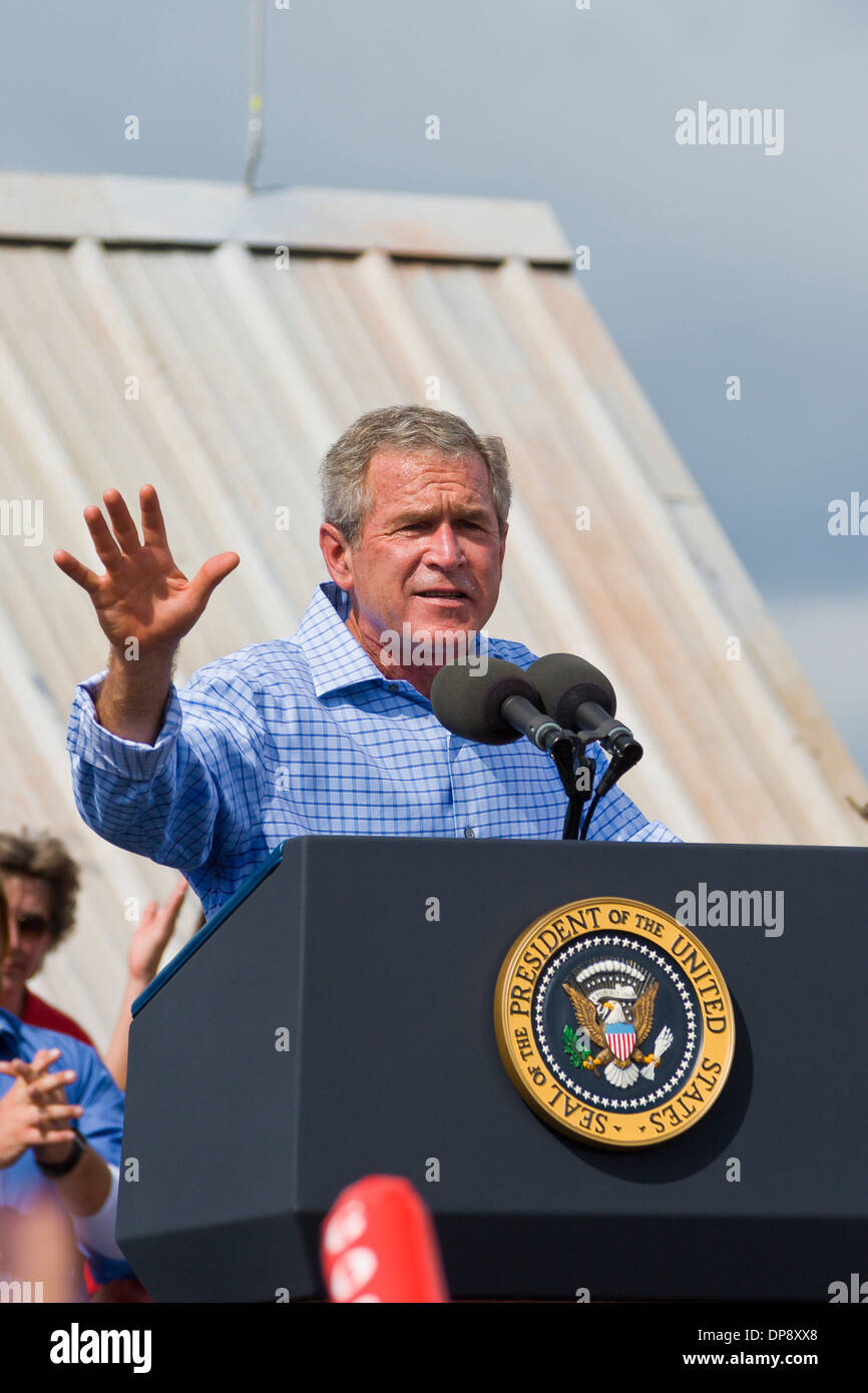 The Villages, FL - 2004 - Präsident George Bush Kampagne in den Dörfern Ruhestandsgemeinschaft zur Wiederwahl im Jahr 2004 Stockfoto
