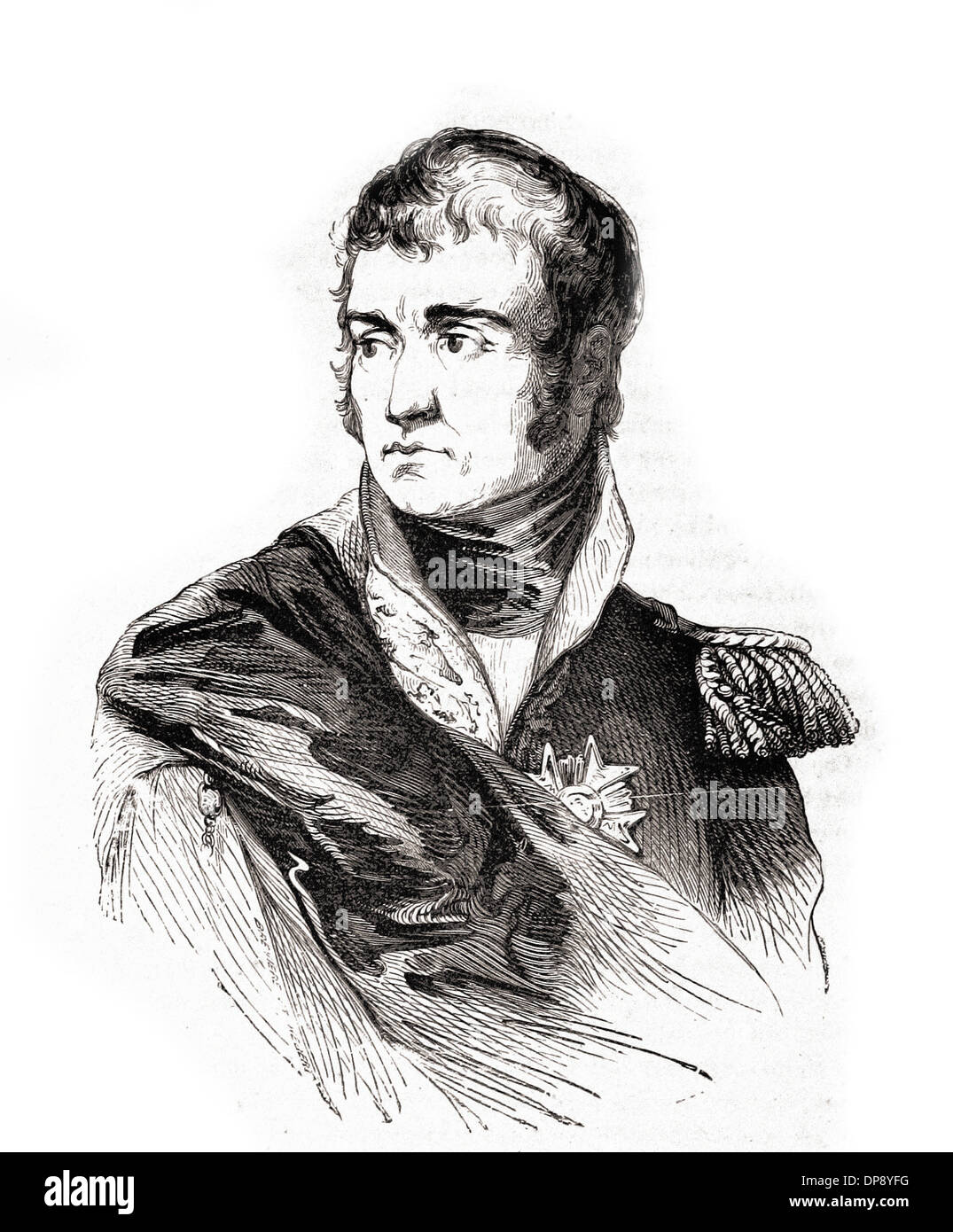 Marechal Lannes-Französisch Gravur XIX. Jahrhunderts Stockfoto