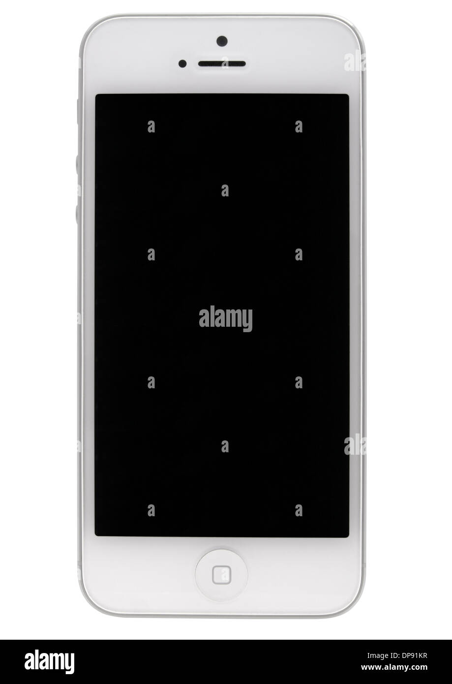 iPhone 4 auf weißem Hintergrund Stockfoto