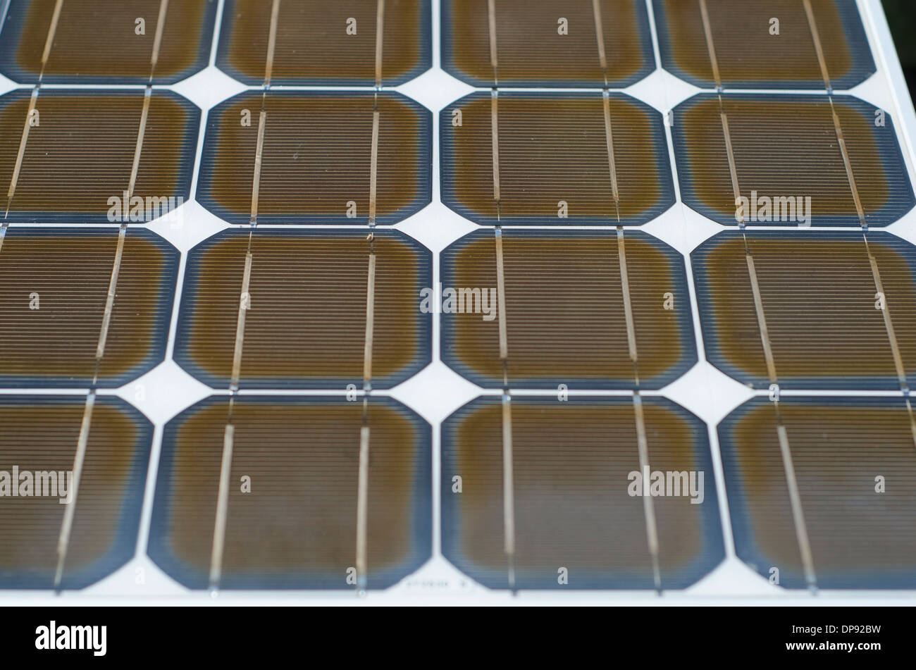Nahaufnahme von Sonnenkollektoren. Stockfoto