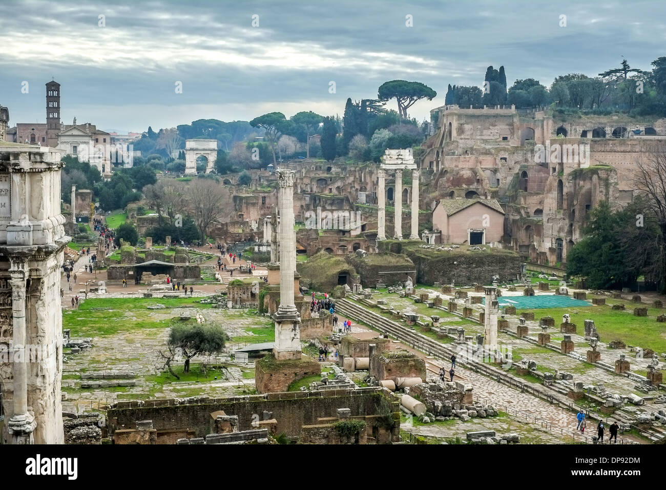 Ruinen der römischen Forum Italien Rom Stockfoto