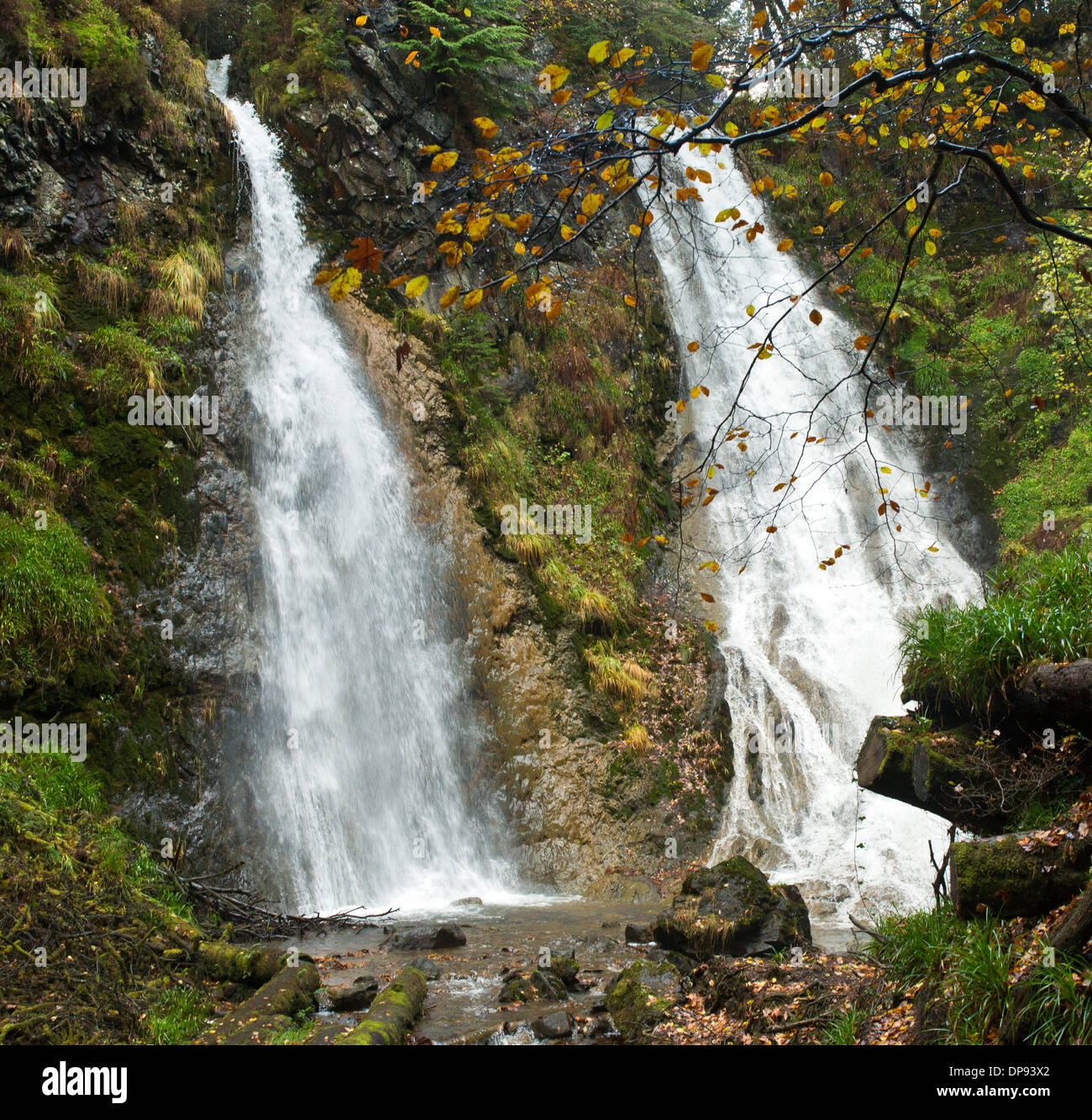 Foto von The Grey Stuten Tail Wasserfall in der Nähe von Romanum Snowdonia National Park Gwynedd North Wales Großbritannien Europa Stockfoto