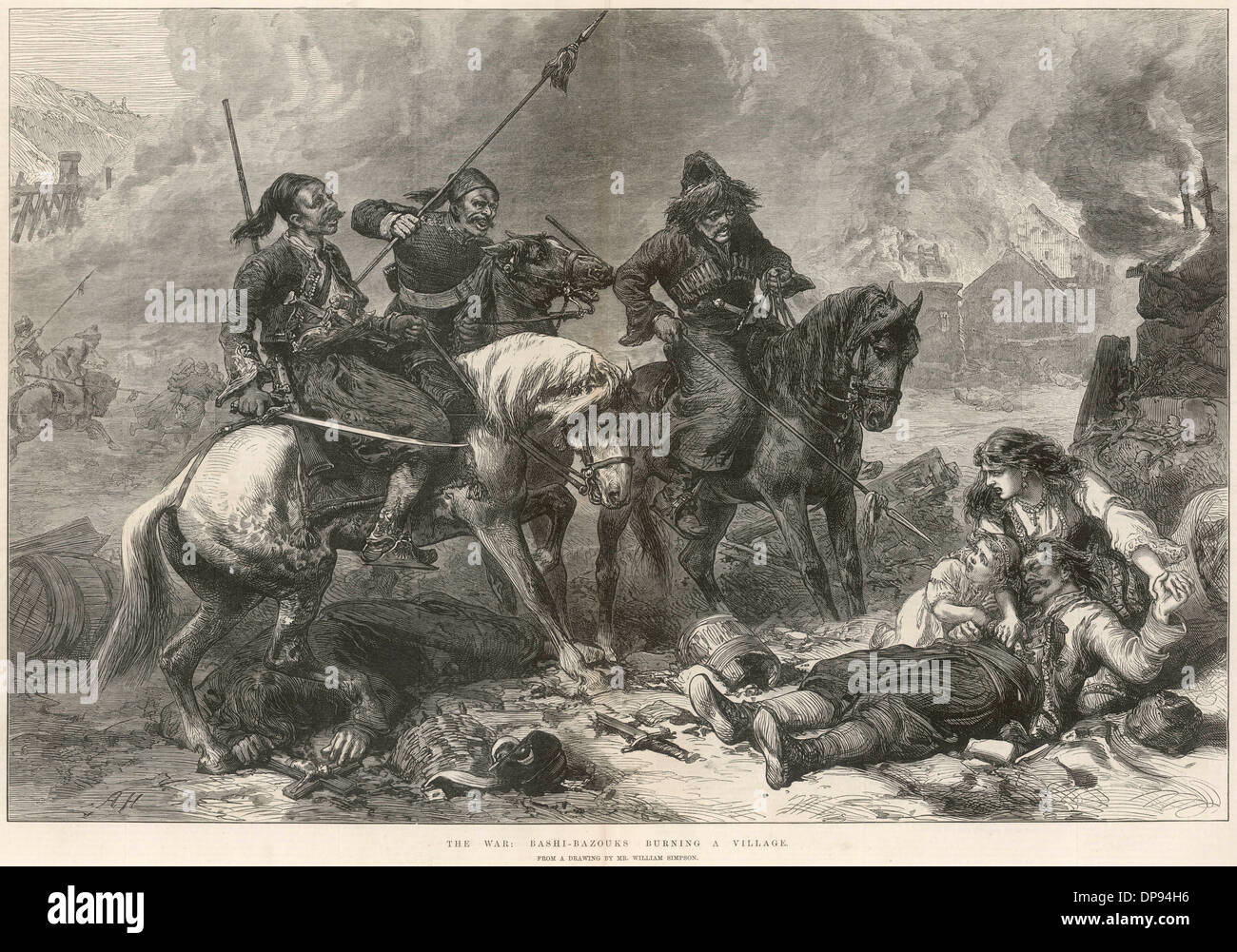 Baschi-Bazouks während des russisch-türkischen Krieges Stockfoto