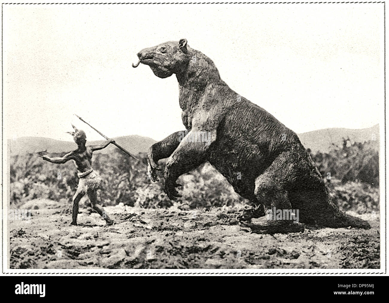 AUSGESTORBENE/MEGATHERIUM Stockfoto