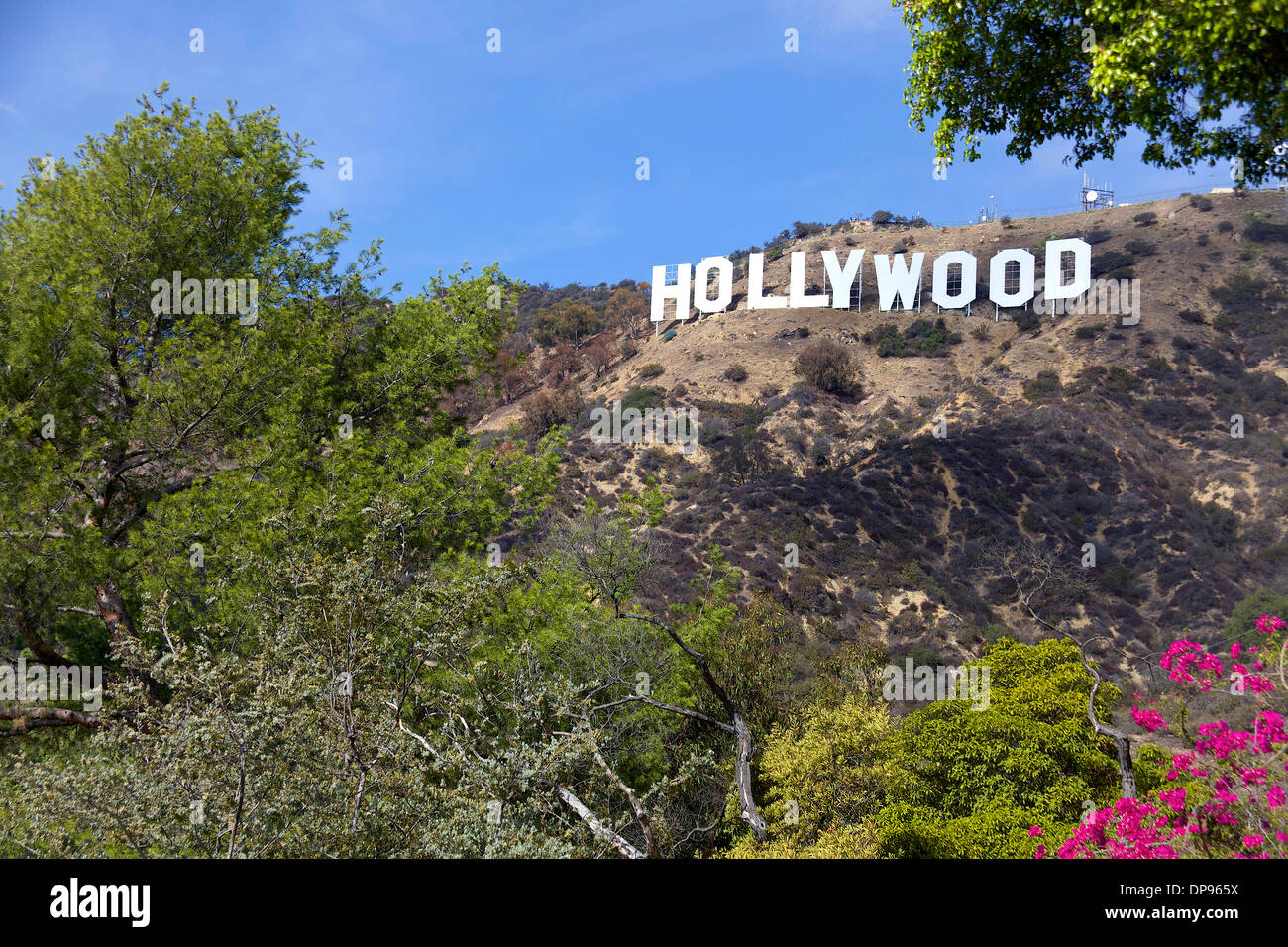 Blick auf Hollywood-Schriftzug, Los Angeles, California ...