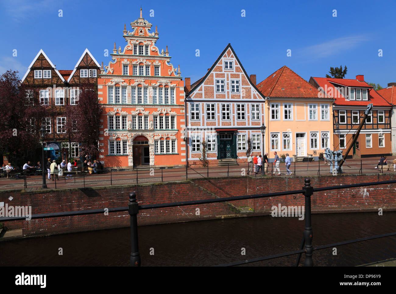 Alten Hafen in Stade, Altes Land, Niedersachsen, Deutschland, Europa