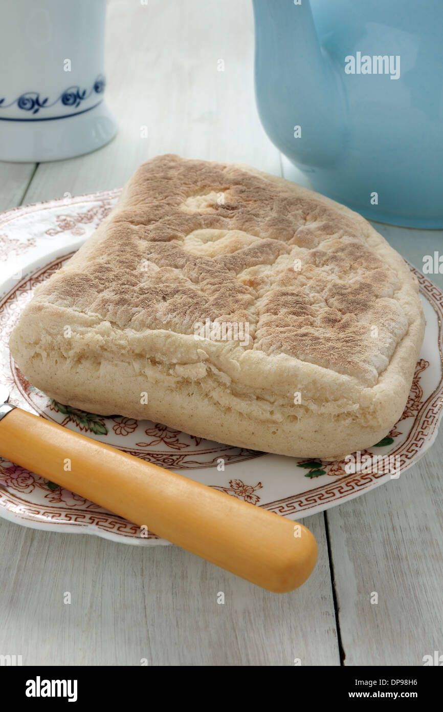 Irisches Soda-Brot oder Soda Farls Stockfoto