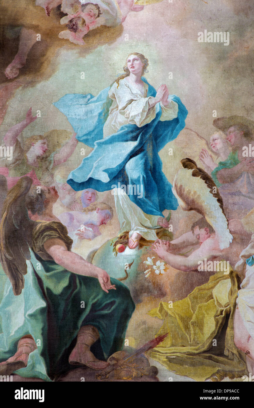 Jasov - Farbe der Unbefleckten Empfängnis von Johann Lucas Kracker Stockfoto