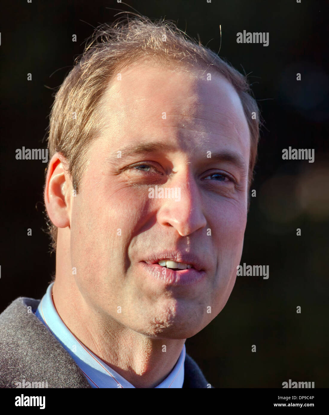 Duke of Cambridge besucht den Weihnachtstag Dienst in Sandringham Stockfoto