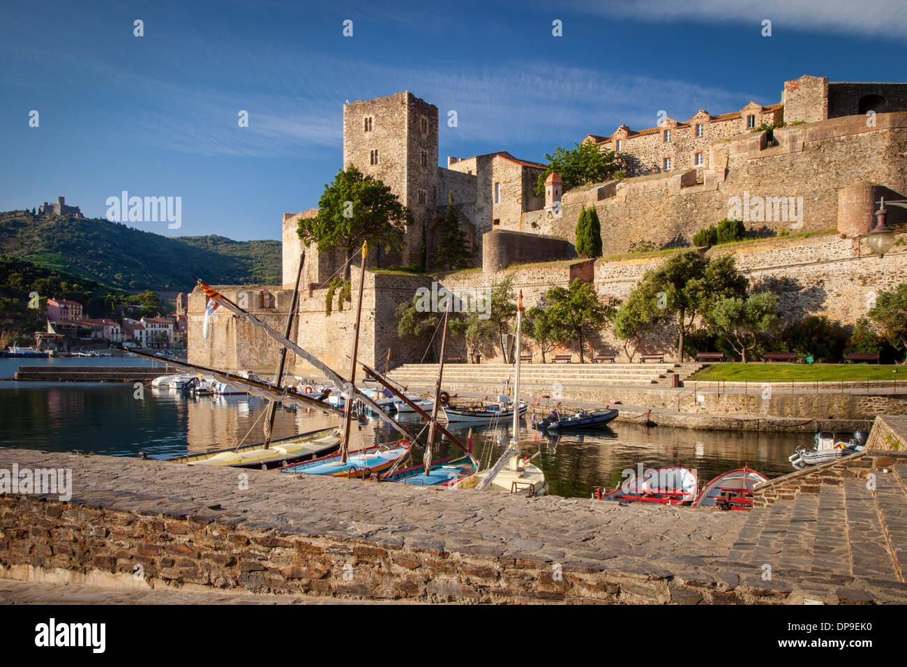 Königsschloss in Collioure, Languedoc-Roussillon, Frankreich Stockfoto