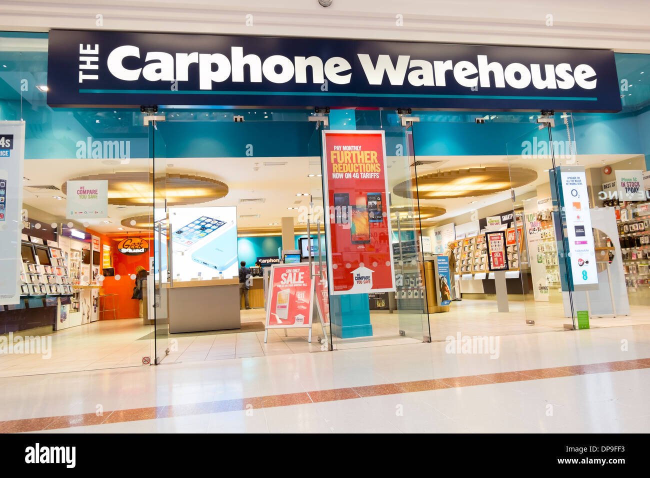 Carphone Warehouse Shop bei Merry Hill, UK. Stockfoto
