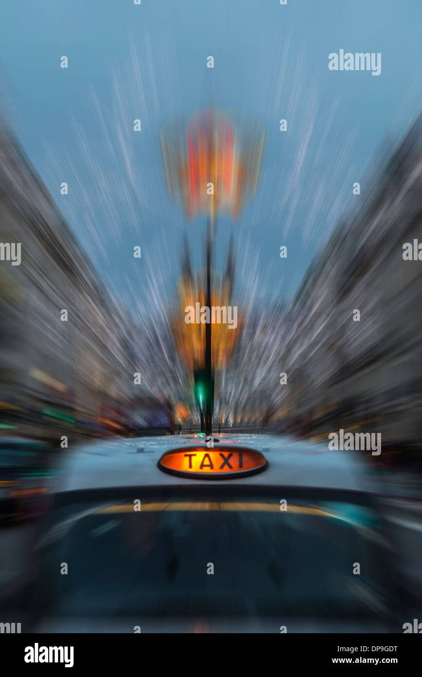 Ein Taxi zu mieten im Zentrum von London Stockfoto