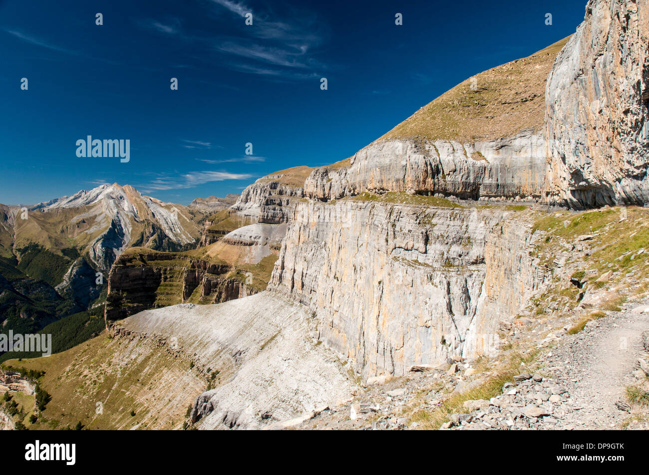 Faja de Las Flores Weg im Nationalpark Ordesa-Tal Stockfoto