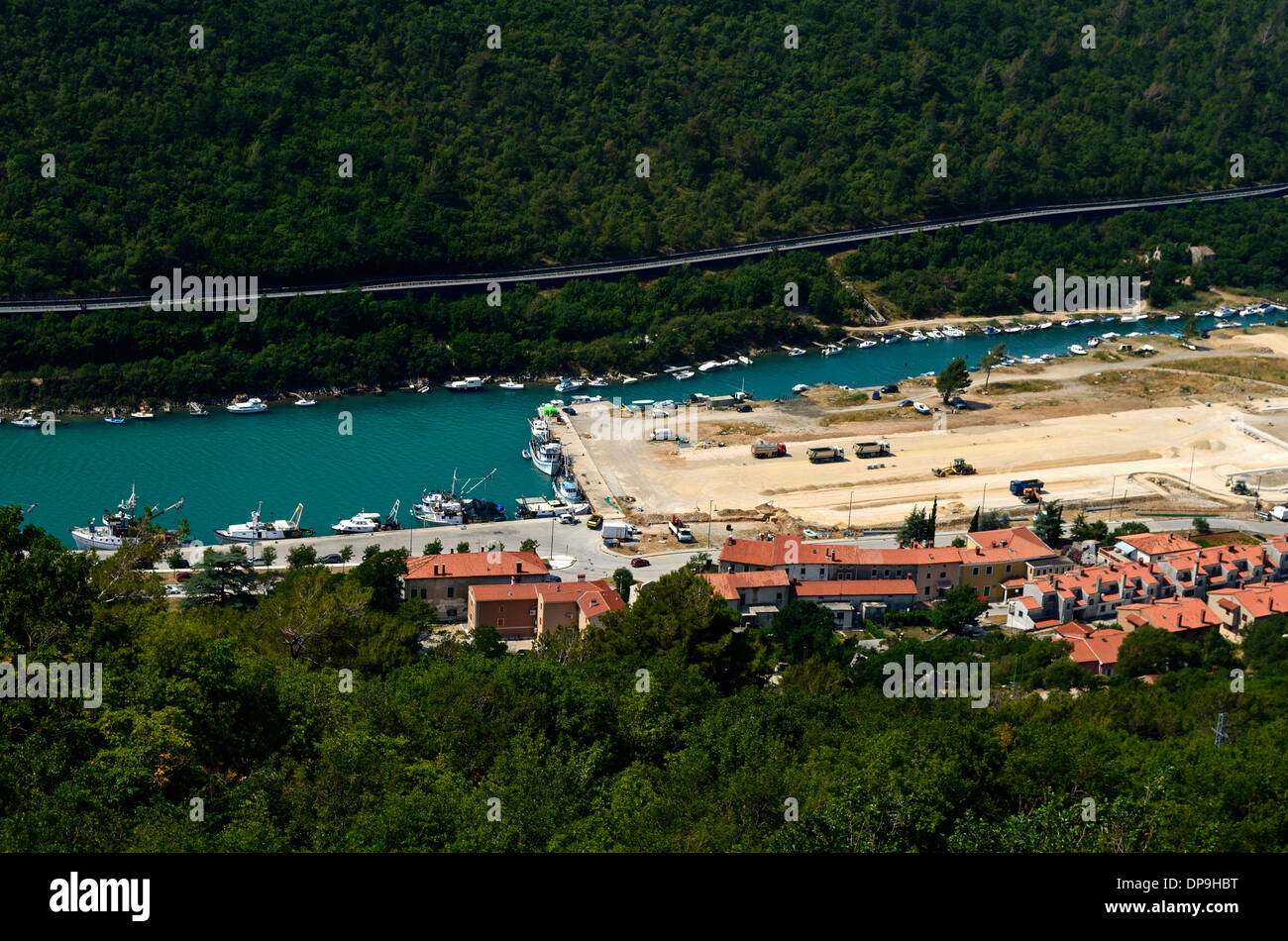 Plomin Luka Hafen Istrien Kroatien Europa Stockfoto