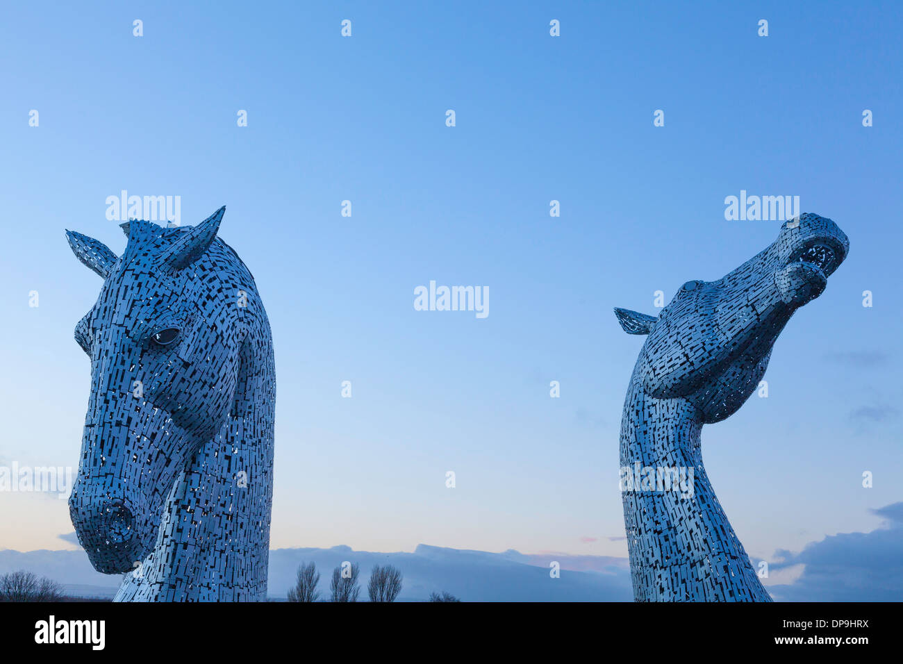 Die Kelpies Helix, Falkirk, Schottland. Stockfoto