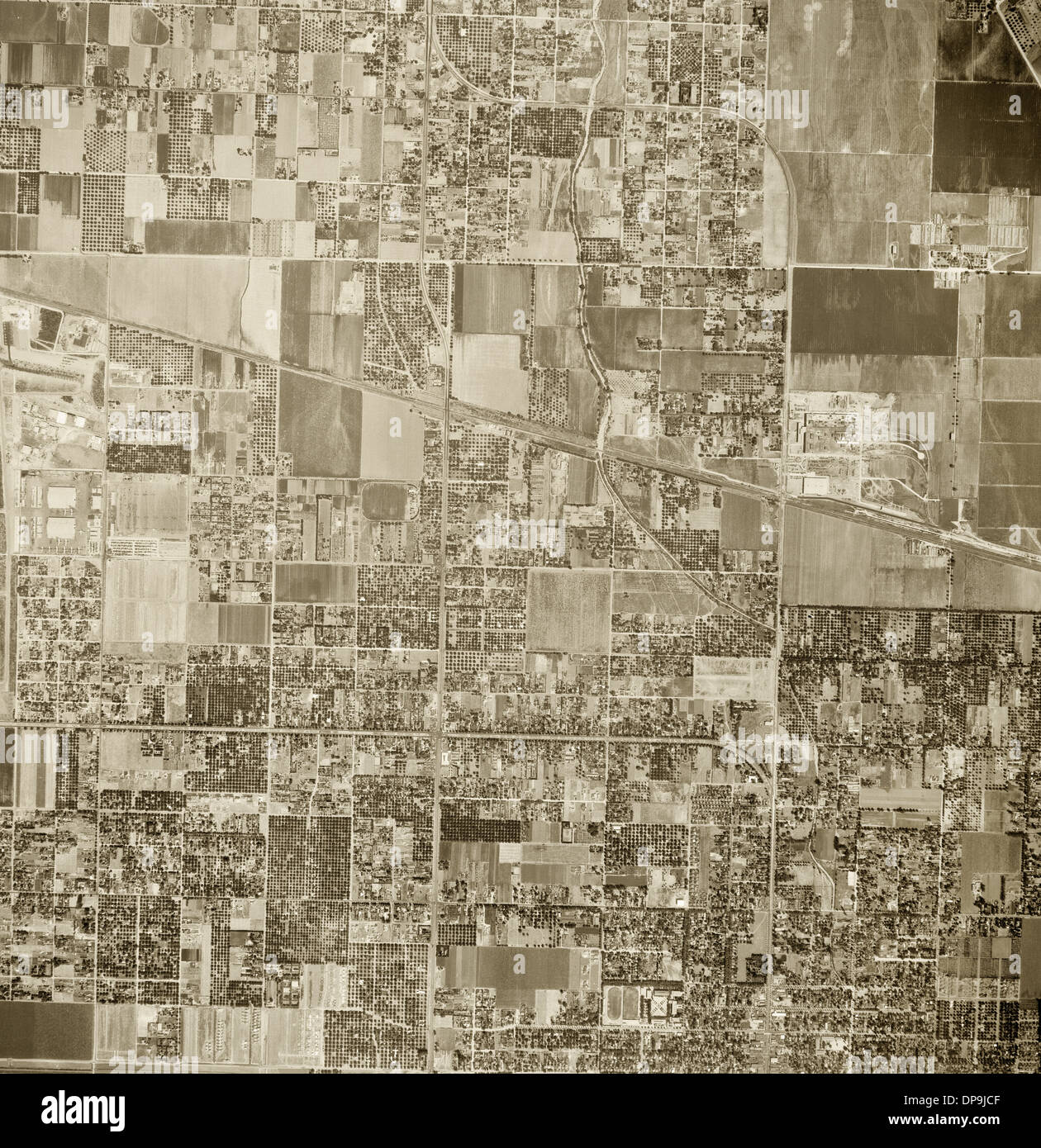 historische Luftaufnahme Van Nuys, Kalifornien, 1947 Stockfoto