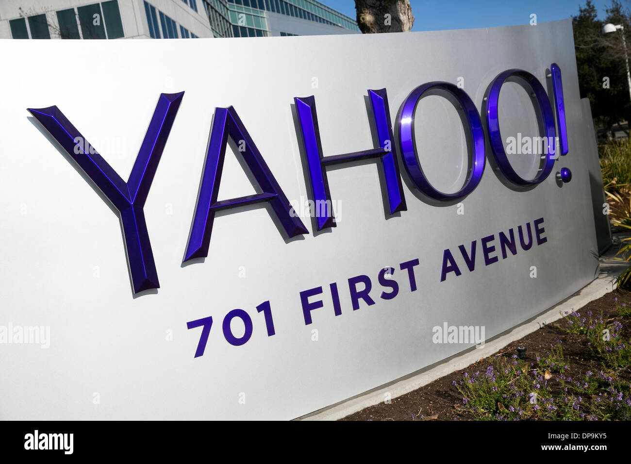 Der Hauptsitz von Yahoo in Sunnyvale, Kalifornien. Stockfoto
