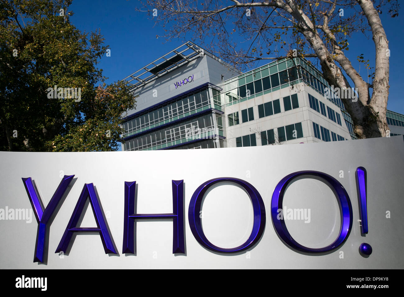 Der Hauptsitz von Yahoo in Sunnyvale, Kalifornien. Stockfoto